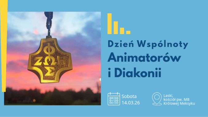 Niebieska grafika ze zdjęciem złotej foski na tle zachodzącego słońca.